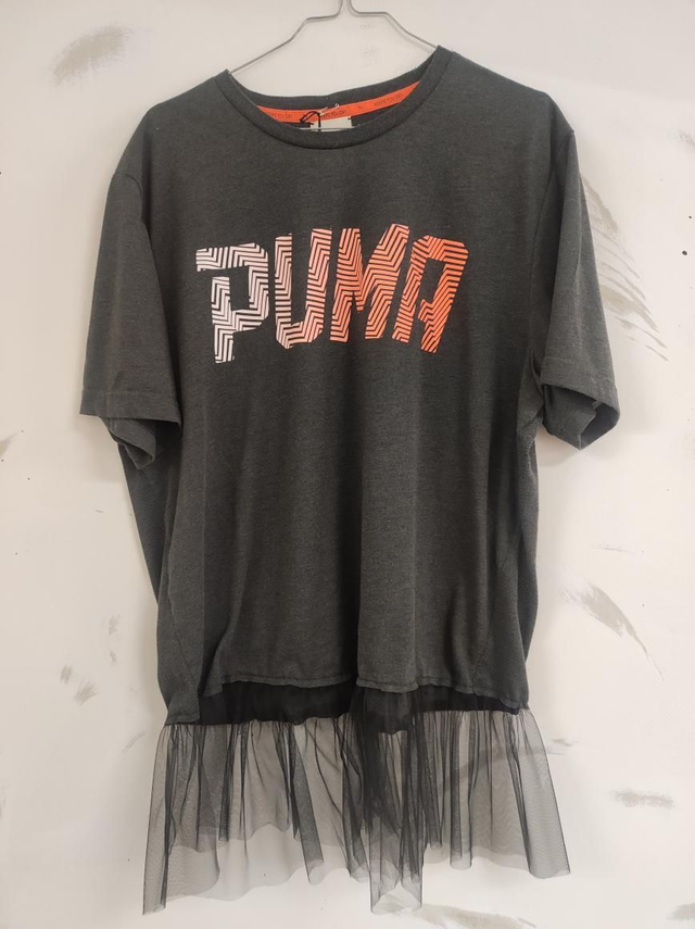 Reworked t-shirt with tulle 