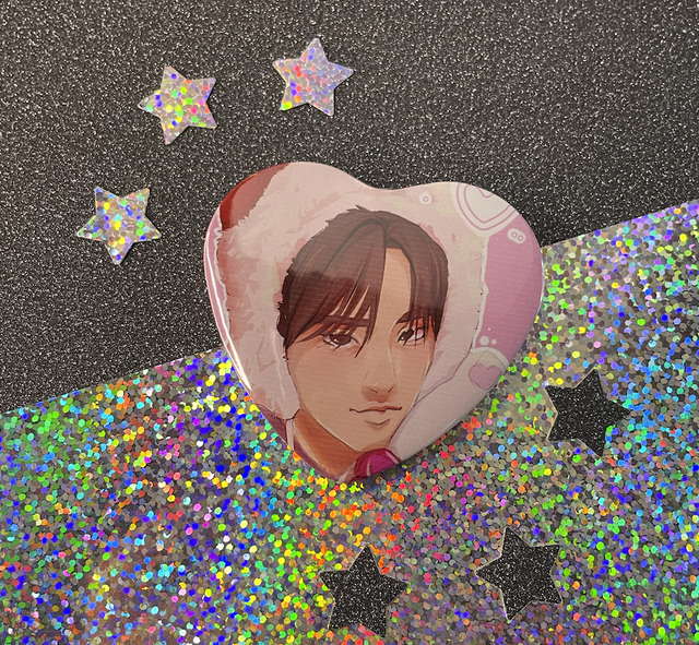 Keeho P1Harmony Heart Button Pin