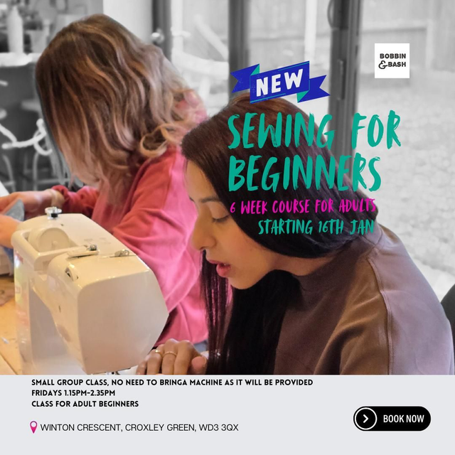 Sewing for beginners: 6 week course 2026
