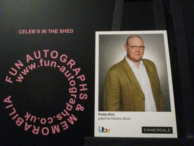 Dominic Brunt (Paddy Kirk) Original Emmerdale Coloured Itv Logo Cast Card