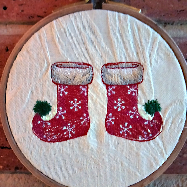 Hoop art bottes de noël