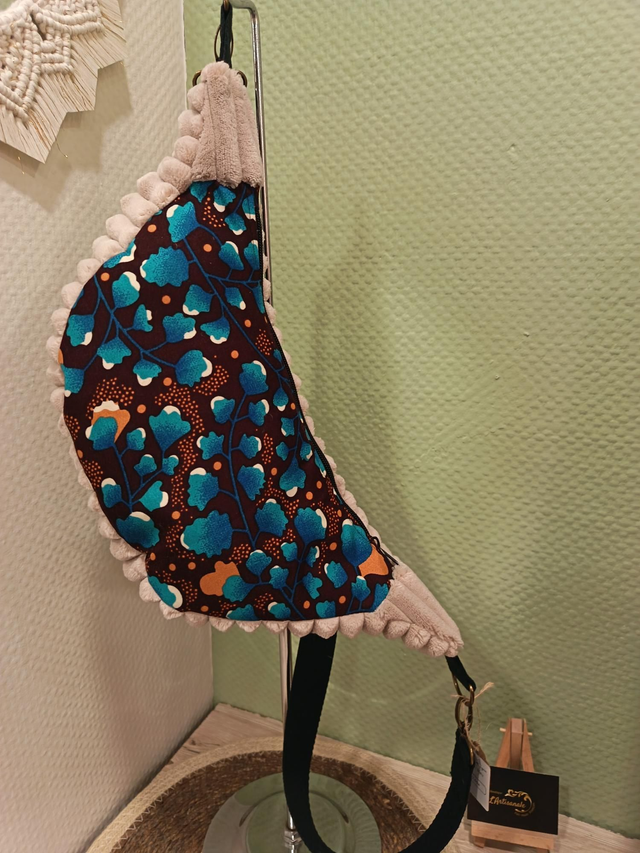 Sac pastèque fleuri bleu