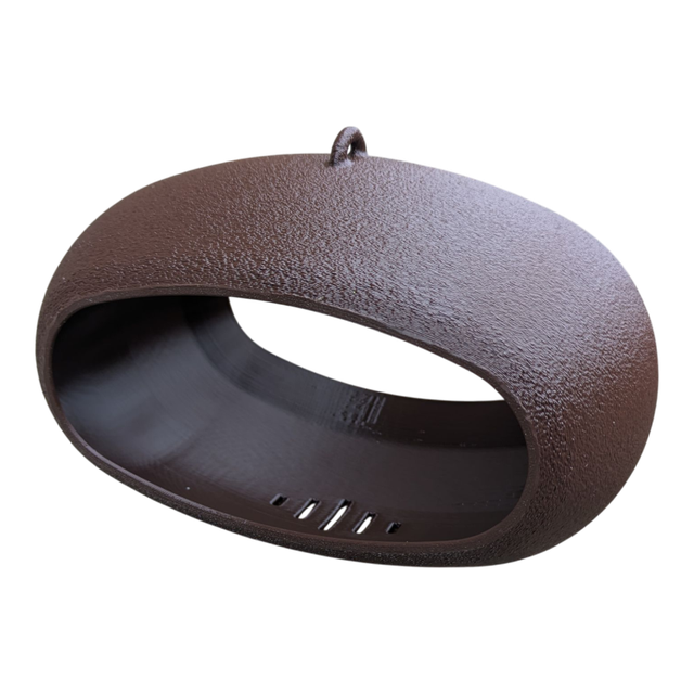 Mangeoire à oiseaux de la nature à suspendre de forme ovale