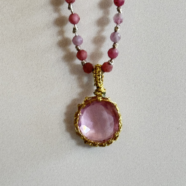 Sautoir Saphir Rose
