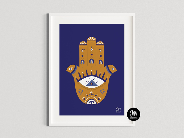 Hand of Fatima, wall art print