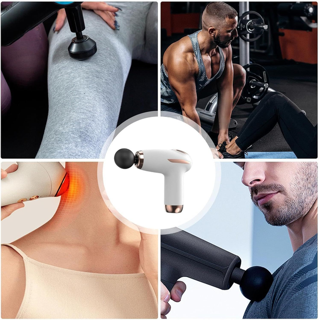 PISTOLET DE MASSAGE A PERCUSSIONS ET VIBRATIONS 