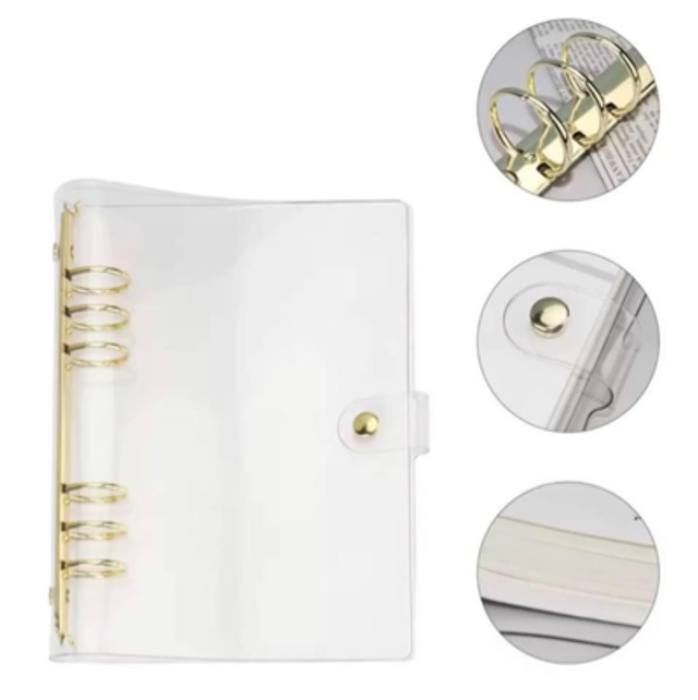 Quaderno ad anelli in PVC trasparente