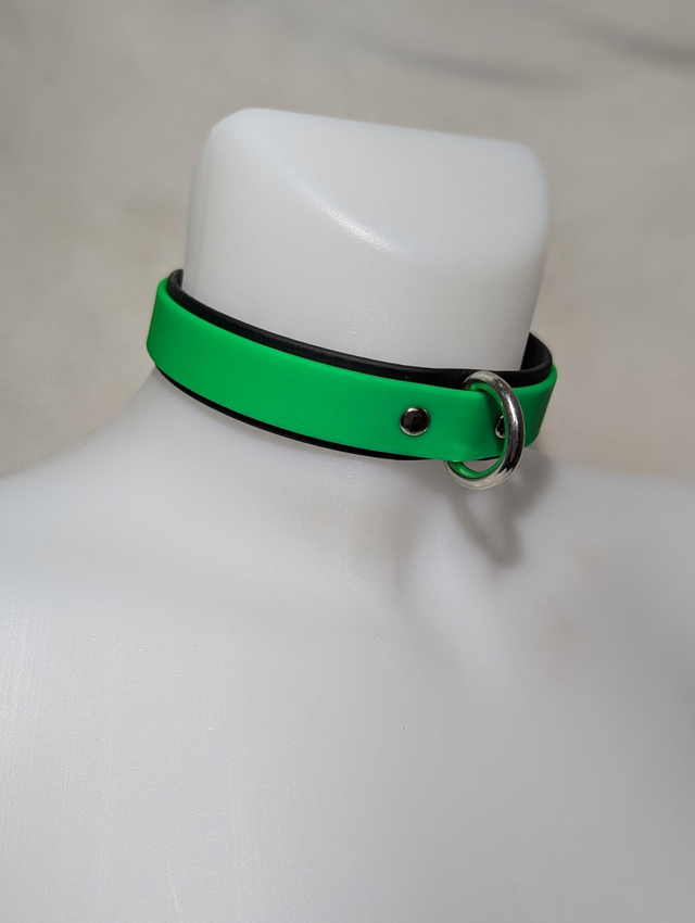 Collier "calliopé" vert néon 25mm en Biothane🌱