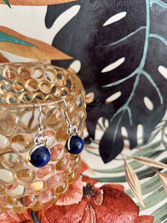 Boucles D'oreilles argent 925 Lapis Lazuli