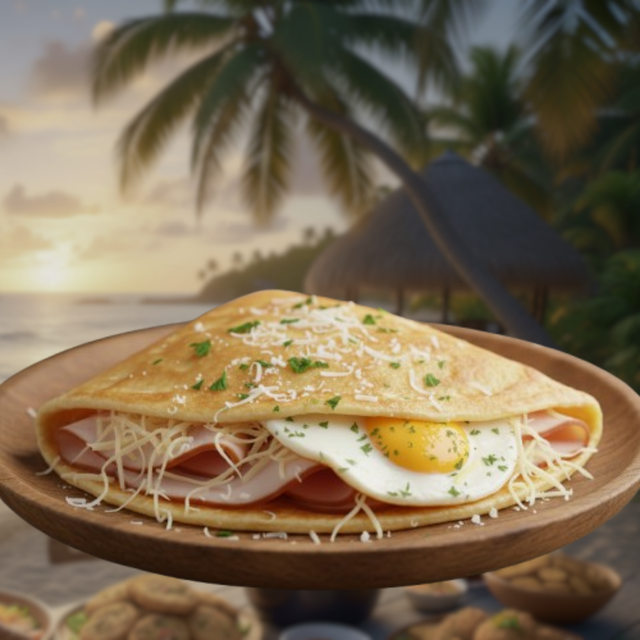 Crêpe C2 : Oeuf, Jambon de Poulet, Fromage