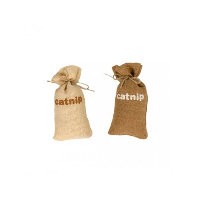 Duvo+ Jute zak met catnip bruin