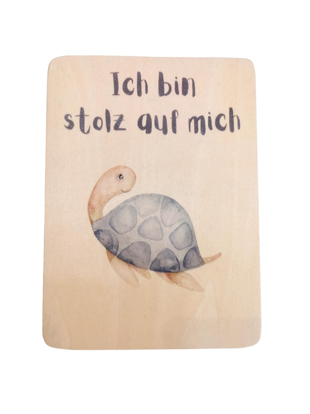 Karten Affirmation Holz f�r Kinder