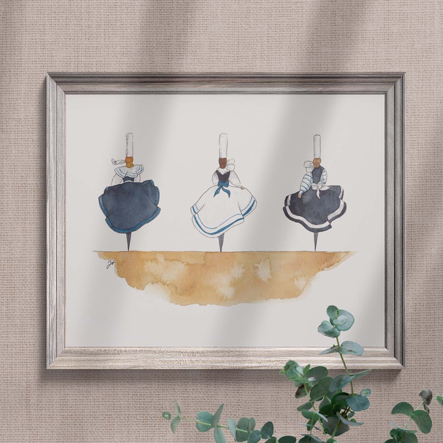 Affiche 40x50 - Bigoudène - Les Triplettes