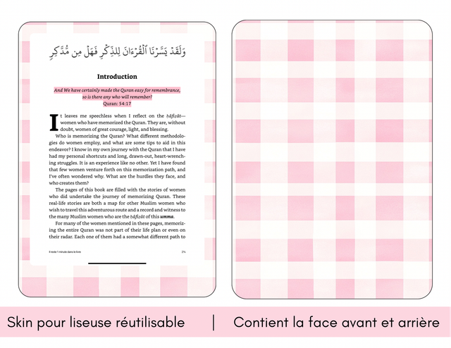 Skin pour liseuse - Vichy