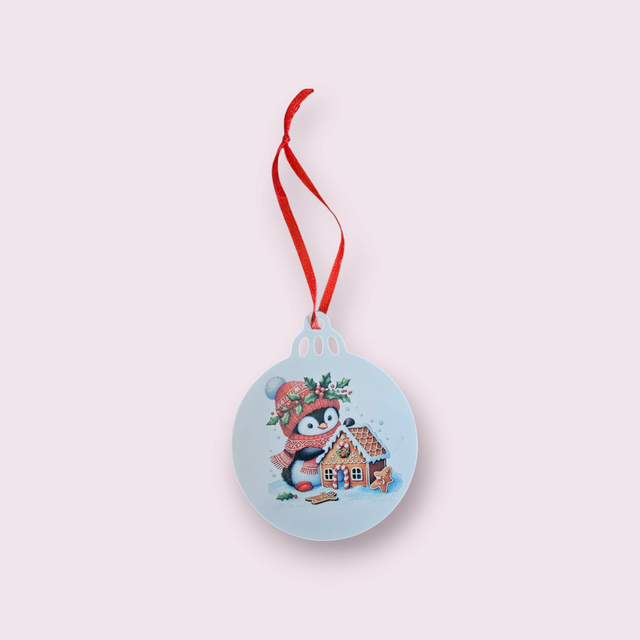 Boule de Noël attache pingouin 