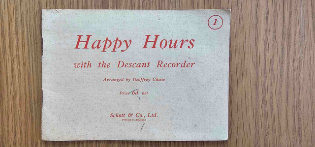 Happy Hours The Descant Recorder Vintage Sheet Music Booklet No. 1