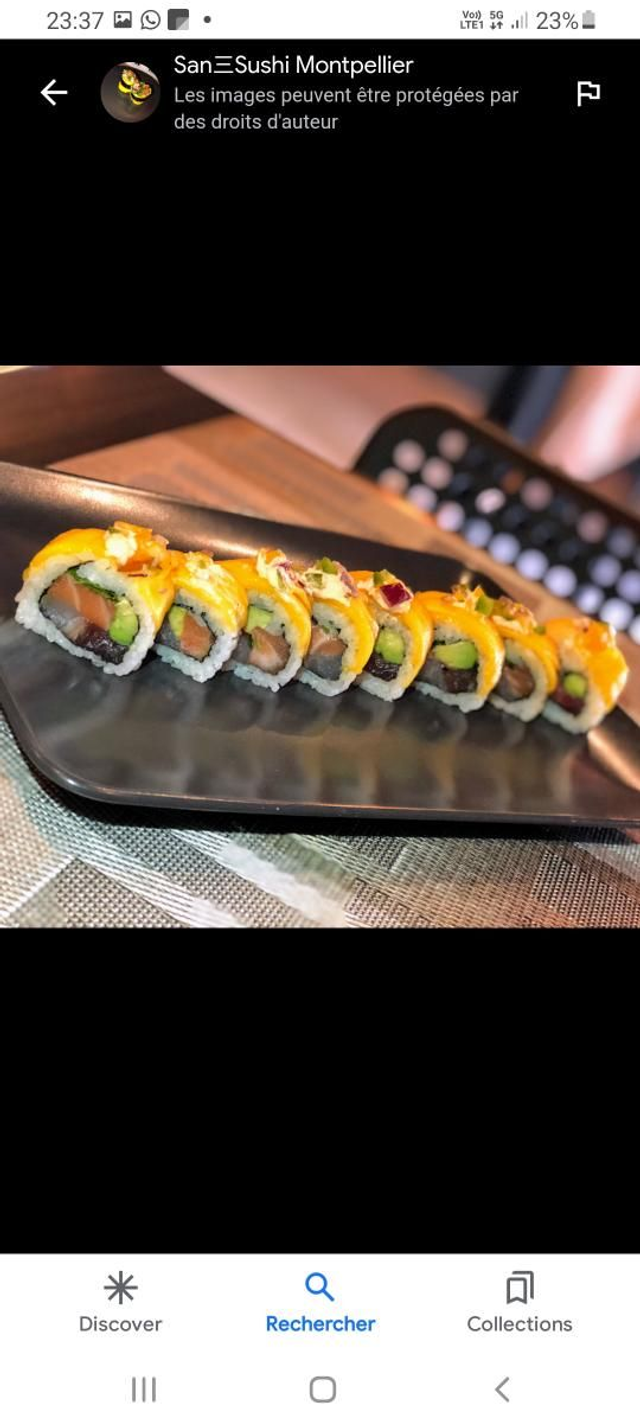 Dragon Daurade mangue avocat coriandre saumon   x8