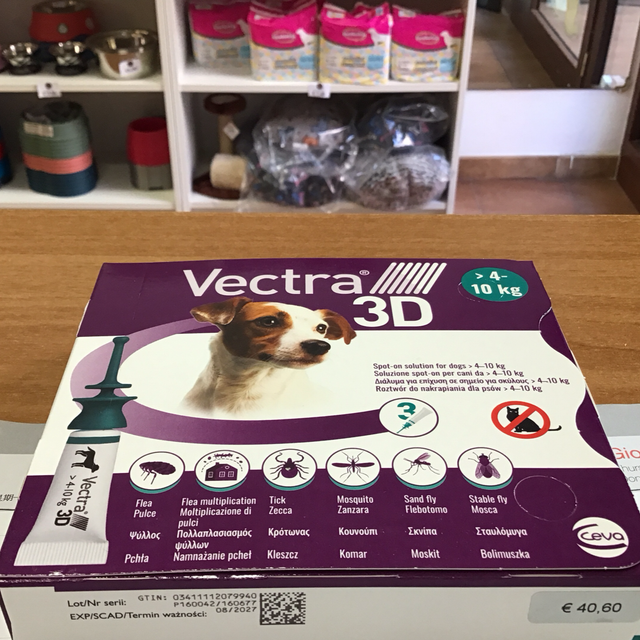 VECTRA 3D SPOT PULCI/ZECCHE TAGLIA MEDIA 4>10kg 3411112079940