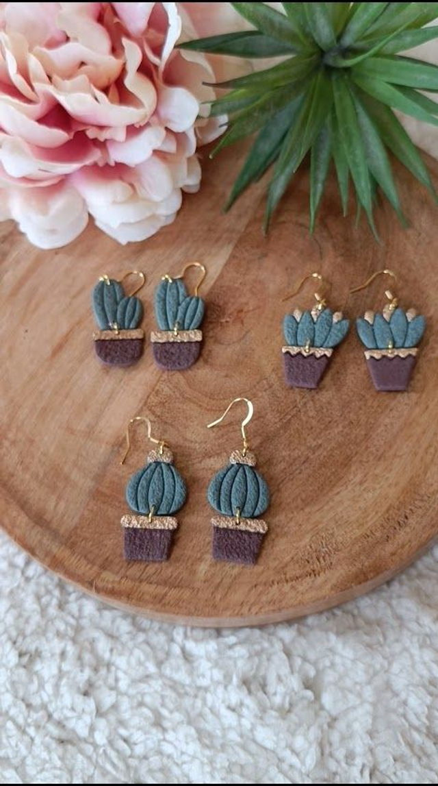 Boucles d&#039;oreilles cactus