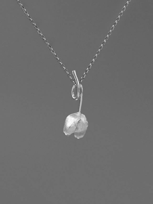 Tulip Silver Necklace