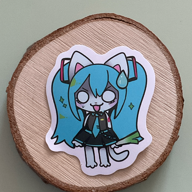 Miku cat spook sticker
