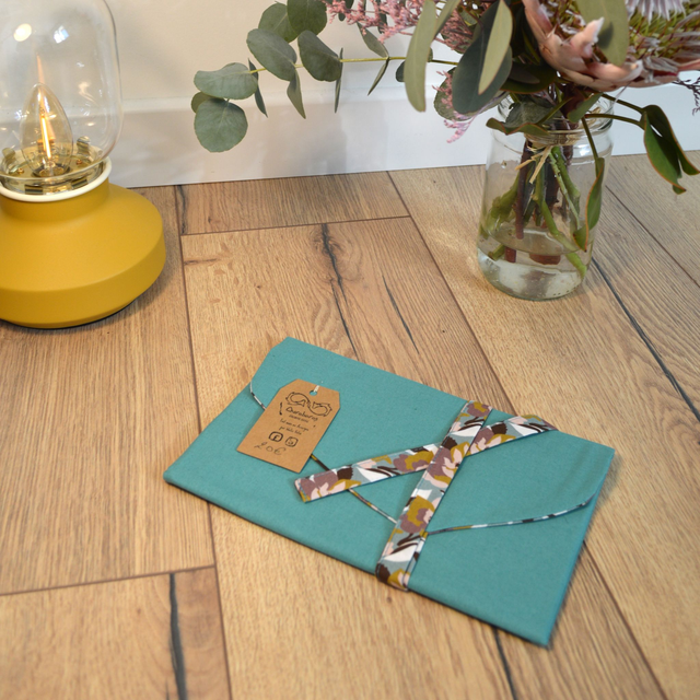 Protège livre, ECRIN POCHE Fleur d'hiver Uni