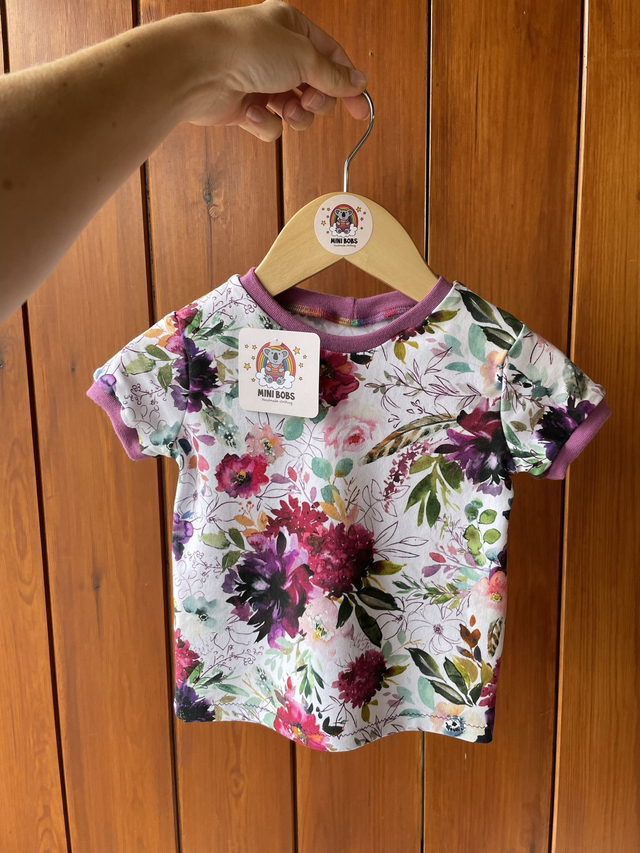 Purple Floral T-Shirt 6-9 Months