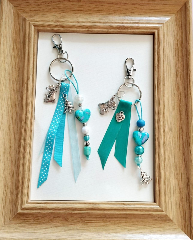 Gri- Gri Porte clés - Noël bleu