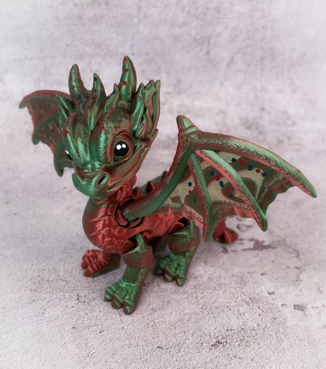 Dráček malý Zeleno červený