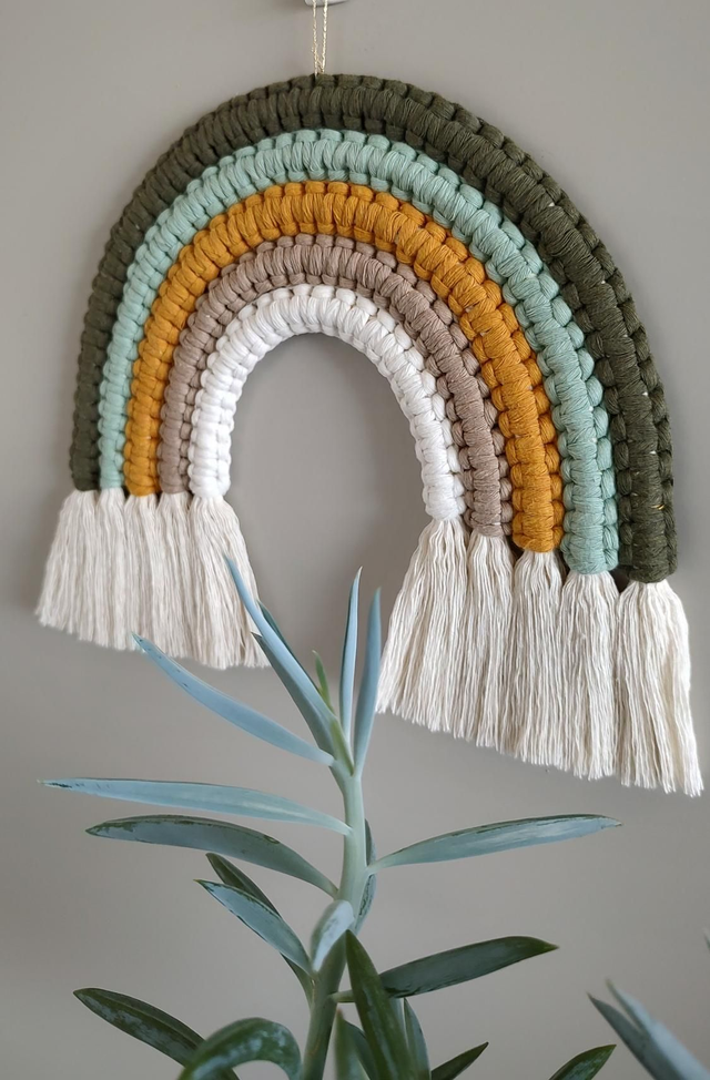 Arc-en-ciel macramé - Déco murale bohème - BAYA