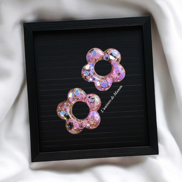 2 Pampilles fleurs (créoles interchangeables)