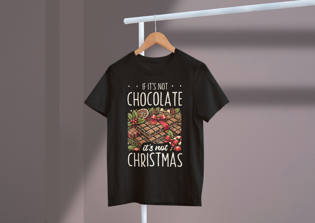If it’s not chocolate, it’s not Christmas., Chocolate Lover. Wenn es keine Schokolade ist, ist es kein Weihnachten., Schokoladenliebhaber
