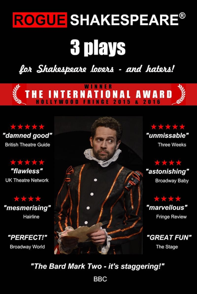 ROGUE SHAKESPEARE® - 3 plays - Pretty, Witty Nell®, Love Labours Won and Sweet Love Adieu (v.2) (paperback) rare 2nd edition (A5)