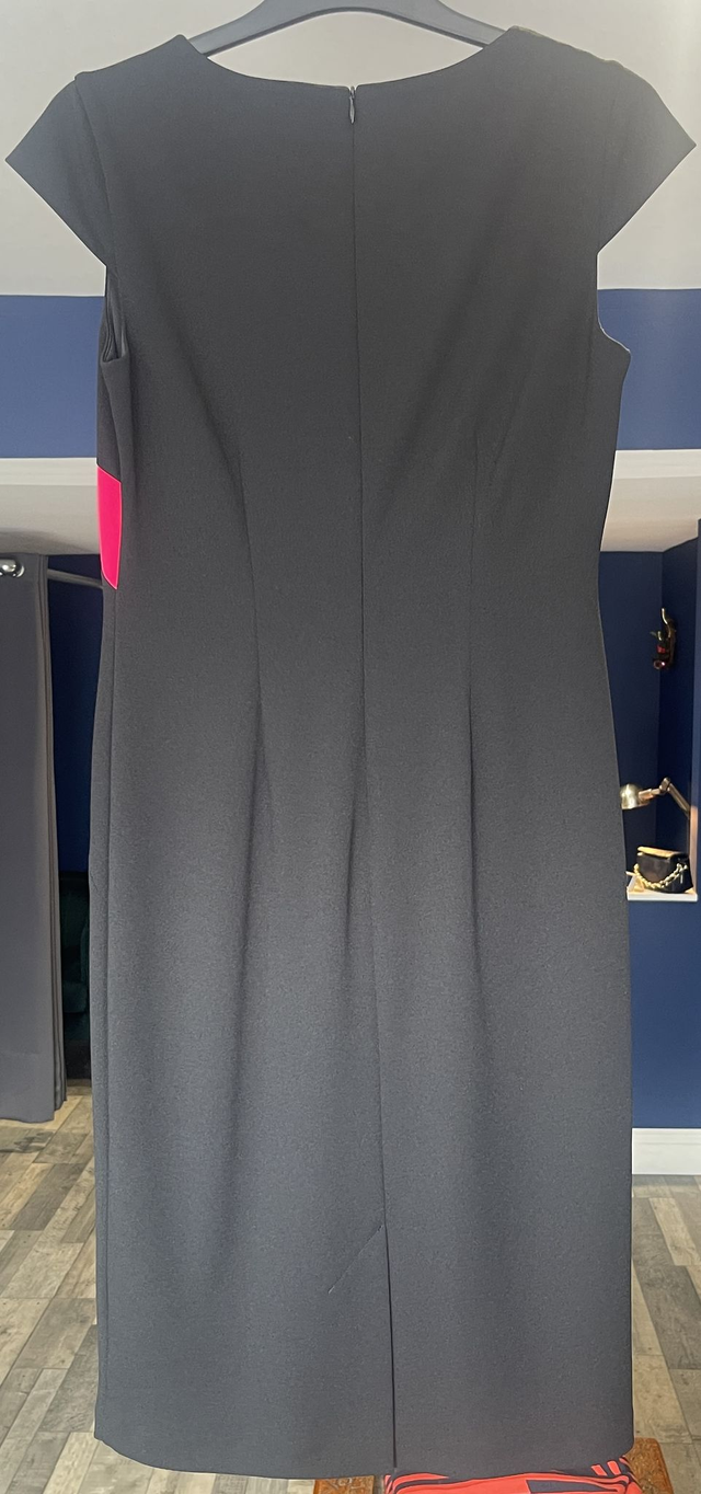 TIA Fitted Silhouette Dress (Black / Red)