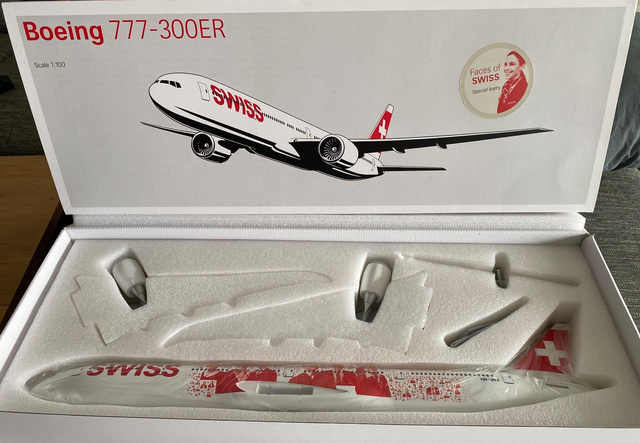SWISS B777-300ER (HB-JNA) "Faces of Swiss", 1:100, LIMOX