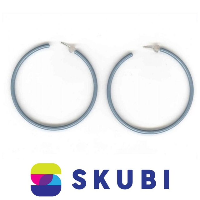 RETRO NÁUŠNICE PLASTOVÉ - KRUHY - 6.5 CM (č. 167)