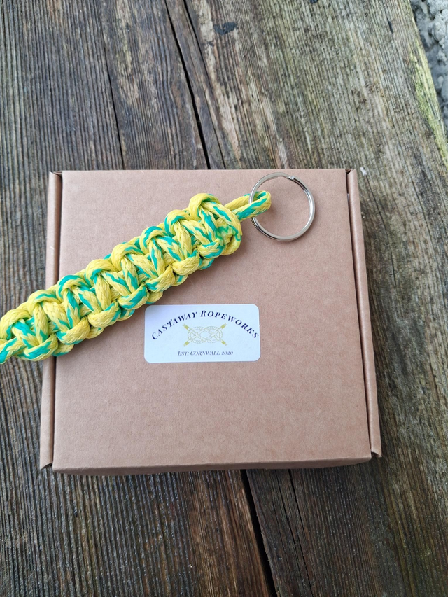 Key ring Boxed - Green / yellow from St Ives