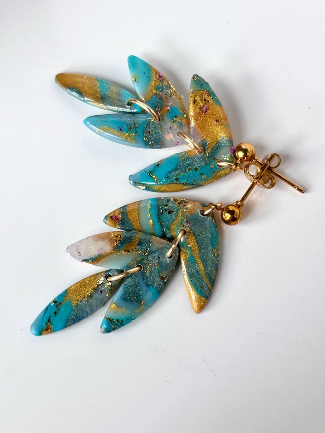 Boucles « Feuille d’écume »