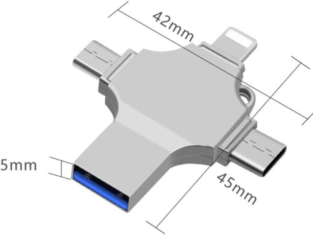 Four Port OTG Phone backup with internal memory
