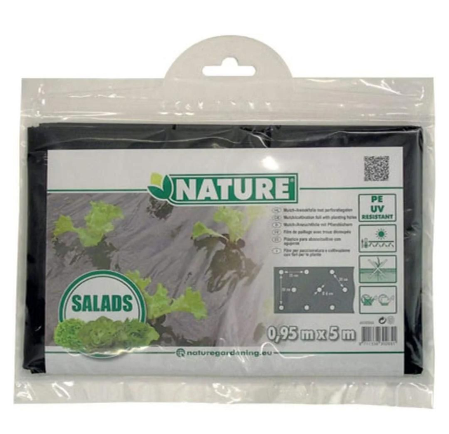 Film de paillage Nature avec trous perforés 5m