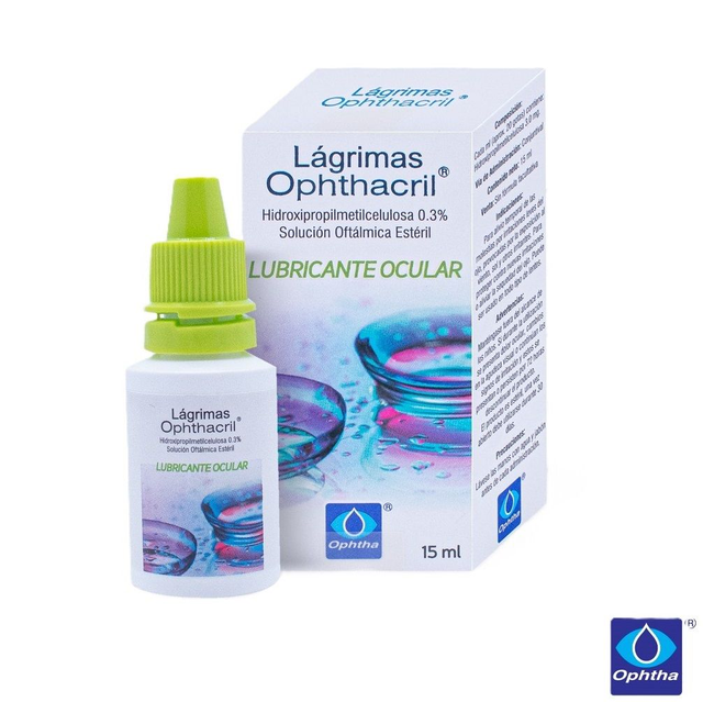 Lágrimas Opthachril 15mL Lubricante ocular - Hidroxipropilmetilcelulosa 0.3%