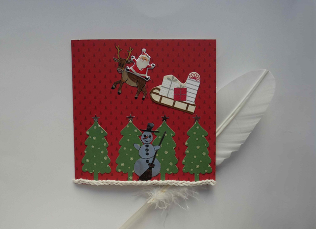 Le père noël et le bonhomme de neige