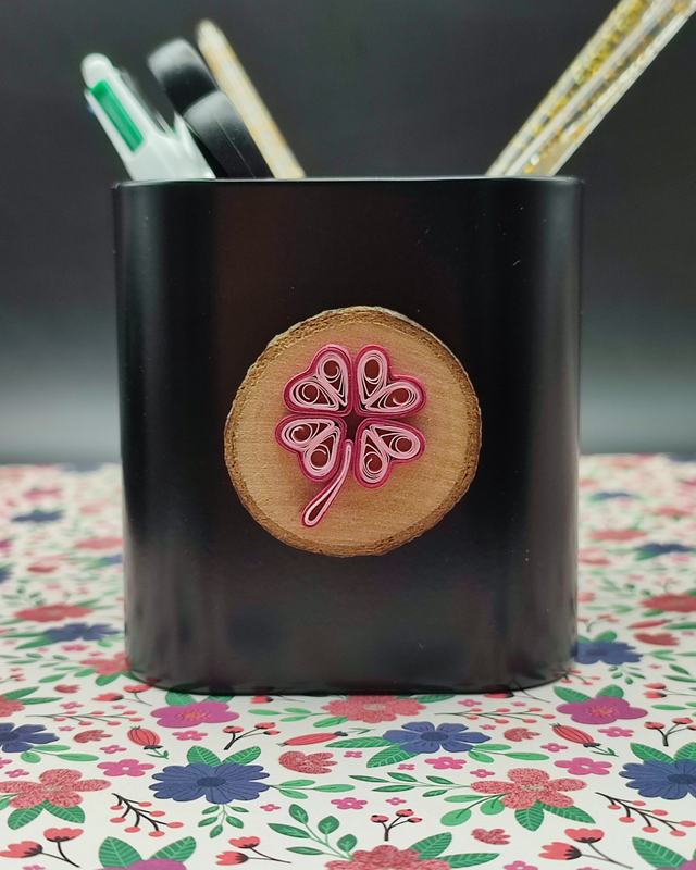 Trèfle à 4 cœurs, rose