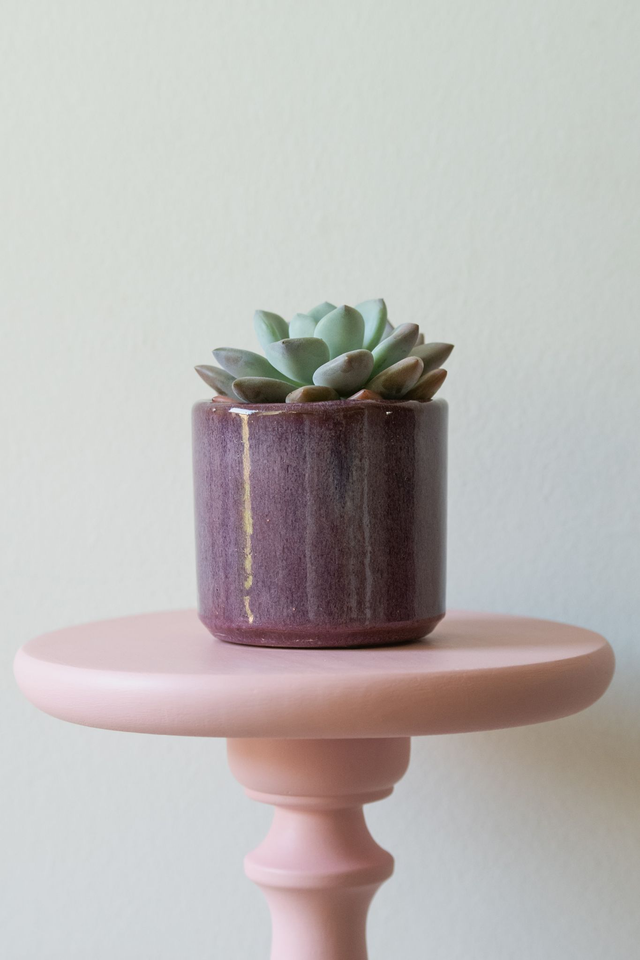 Cache pot violet texturé 💜