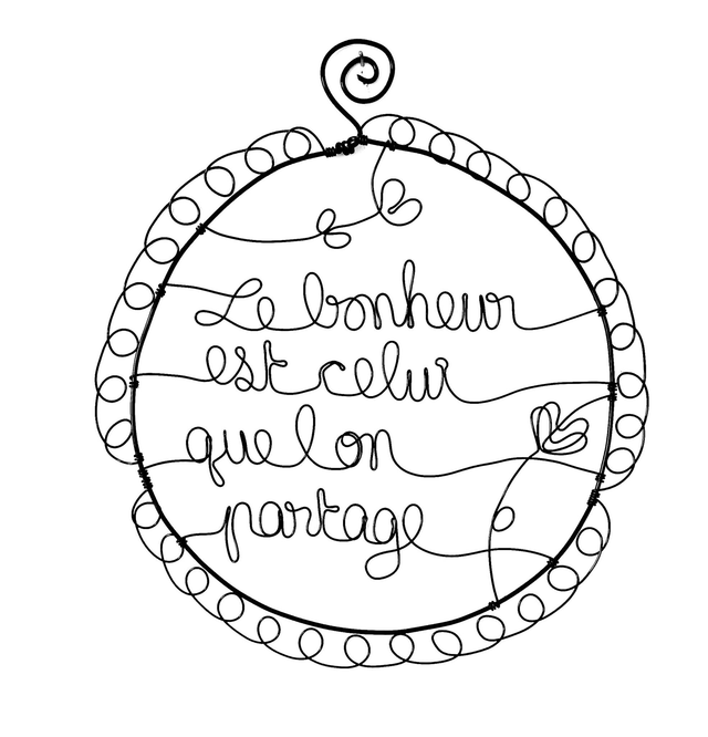 Cadre &quot;Le bonheur est celui que l&#039;on partage&quot;