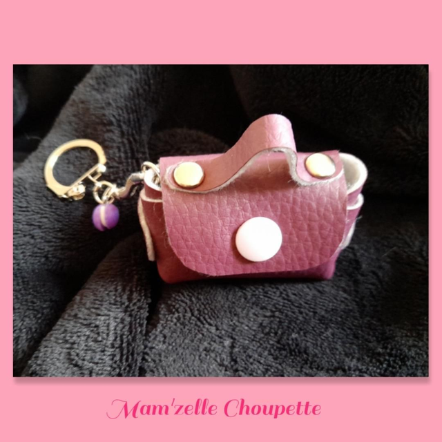 Porte-clés Mini-sac violet