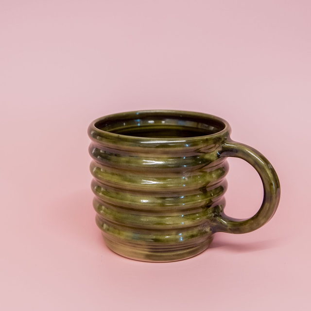 swirly mug (emerald green)