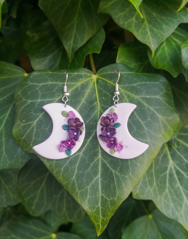 Collection Florale Prune du Jardin - Boucles d'oreilles Athéna