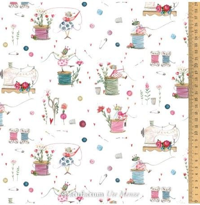 10 cm BW-Stoff "Fadenspiel" 