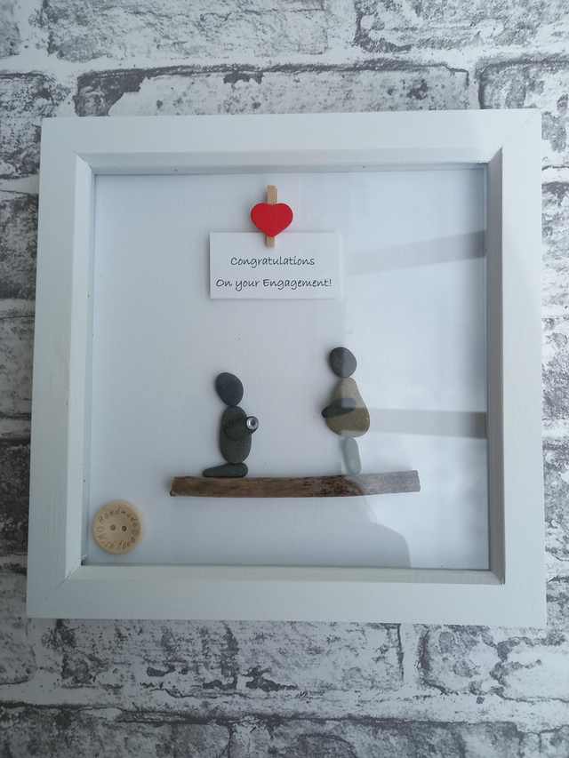 Personalised Pebble Art Engagement Gift